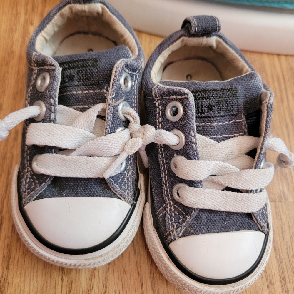Kids Blue Canvas Sneakers